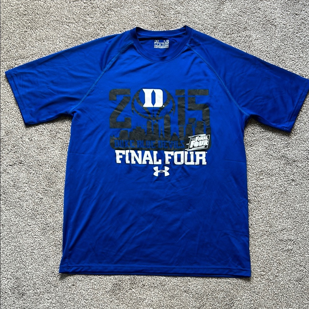 Under Armour Royal Blue Duke Final Four Heat Gear Athletic Tee